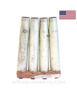 US Navy 40mm Bofors Ammo Clip, 4rds, w/ Spent Casings, WWII Dated *Good*