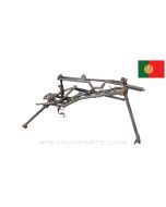 MG42 Tripod, w/ Paddle Trigger, Portuguese Madsen, Painted Green, Steel, *Fair* 
