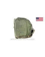 M17 Gas Mask Carry Case, USGI, OD Green Canvas *Good*