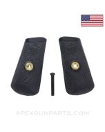 Mauser 1921 "Bolo" Grips, w/ Screw, Black Polymer, Checkered, *New Manufactured*