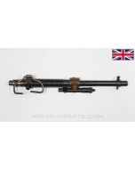 British Hotchkiss M1909 "Portative" LMG Barrel, 23.5", w/ Carry Handle Frame, Sheared Front Sight Dovetail, .303BR *Good*