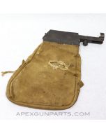 BREN Gun Spent Brass Catcher PROJECT, Metal Frame, Torn Canvas, Bad Zipper *Fair*  