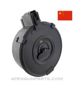 Chinese AK-47 / AKM Drum Magazine, Backloading, 75rd, Arsenal 36, 7.62x39 *NOS* 