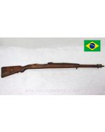 Brazilian 1908 Mauser Stock Set, 43.5", Complete,, Flag Cartouche, Wood, *Fair*