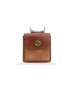 M1 Carbine 15rd Magazine Belt Pouch, Holds 2, Brown Leather, Colombian *Very Good* 