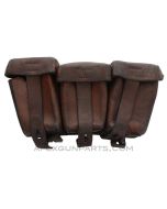 German K98k Mauser Three Pocket Leather Pouch, WWII