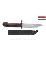Hungarian AKM Type 1 Bayonet, w/ Steel Scabbard *Good* 