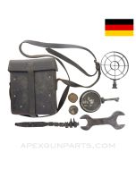 MG-34 Gunners Pouch and Kit with Shoulder Strap, Spider Sight, Incomplete Set, Leather *Good*