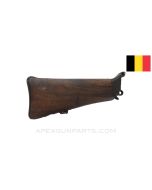 FN Model D Buttstock Assembly, w/ Buffer Mechanism and Butt Plate, Cracked Wood, Type 2 *Fair*