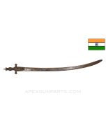 Indian Talwar Sword, No Pommel & Scabbard, Heavy Use *Fair*