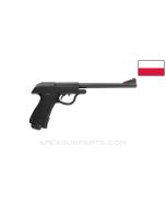Polish Military WZ1970 Project Break-Action Barrel Air-Pistol, No Rear Sight & No Trigger Spring, 4.5mm/.177 Cal, *Good*
