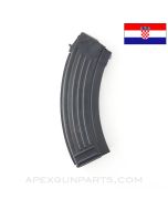 AK-47 Magazine, 30rd, BluedSteel w/Bolt Hold Open, Croatian, 7.62x39 *Excellent*