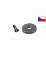 Czech VZ-24 Mauser Stock Disc, w/ Mount Screw, Unmarked, *Very Good* 