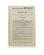 Ordnance Supply Catalog, 37mm/40mm Anti-Aircraft Tool Sets, ORD 6 SNL A-35, Paperback *Very Good*