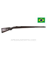 Brazilian 1908 Mauser Stock, 43.5", Stripped, Flag Cartouche, Wood, *Good*