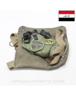 Gulf War Bring Back Captured Iraqi Type M-59 Gas Mask, w/ Canvas Carry Bag *Good*