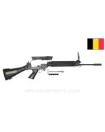 FAL Parts Kit, w/ Populated Barrel Assembly, Grenade Launching Sight Gas Plug, Polymer Furniture, FN Belgium, 7.62x51 NATO *Good* 