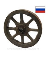 Russian 1910 Maxim Sokolov Mount Wheel, Cut Axle Housing (Both Sides), Wood & Steel *Fair*