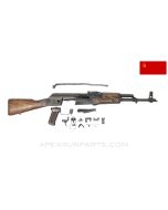 Russian Izhmash AKM Parts Kit, 1973 Dated, w/ Populated Barrel Assembly, 16.25", 3 Matching Parts, 7.62x39 *Good* 