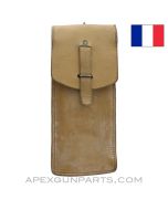 French Mat-49 SMG Magazine Pouch, Leather *Good*  