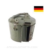 MG-34 / MG-42 / M53 Detachable Drum for 50rd Belt, Gurttrommel, Stripped of Back Plate Retainer Clip & Dust Cover, 8mm Mauser *Fair*