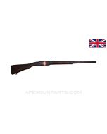 P14 Enfield Rifle Stock, 42", Partially Stripped, w/ Volley Sight Cut, No Buttplate, DP Notches, Wood, *Fair* 