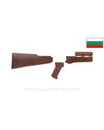 Bulgarian AK-47 Bakelite Furniture Set w/ Plastic Buttstock, U for Ustaša Trench Art, Stripped *Good*