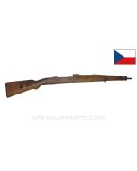 Czech VZ-24 Mauser Stock Set, Complete, w/ German WW2 Plugged Wrist Swivel, Sling Slot, & Take Down Disc, 39.5", Wood, *Fair*