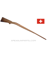 Swiss Schmidt-Rubin 1911 Wood Stock, 48.75", Unfinished, No Parts Fitted, *Very Good*