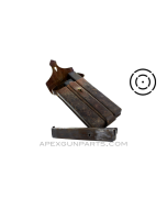 MP34 Magazines, Set of Three, w/ Leather Pouch, Steyr Manufactured, 32rd, 9X19 / 7.65 Luger *Good* 