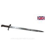 British Martini Henry 1887 MKI "Sword" Bayonet, Stripped Grips *Fair*