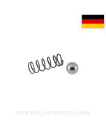 H&K G3/HK33/MP5 Rear Sight Ball Detent (3mm), w/ Spring, *NEW*