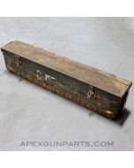 Vickers / Lewis MG Transit Chest, 48", No Latches, No Handles, Green Painted *Fair*  Sold *As Is* 