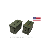 USGI .50 Cal. Ammo Can M2A1, Steel w/ Carry Handle, Green *Good to Very Good* 