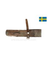 Swedish Mauser Bayonet Frog, Leather, Modified for the M/59 Belt *Fair* 