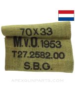 Sandbag, 26 x 13", Green, Canvas, 1953 Dated *Good* 