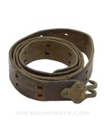 M1907 Sling, Stripped, Brown Leather w/Steel or Brass Hooks, USGI, *Fair* 