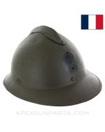 French M1926 Adrian Helmet, Complete, No Badge, WWII *Good*