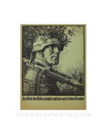 "Der Gott der Eisen Wachsen ließ" Propaganda Poster Reprint, 22.5"x16.5" *NEW* 