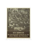"DIE ABWEHR" Propaganda Poster Reprint, 22.5"x16.5" *NEW*