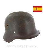 Spanish M42 Helmet Stripped, Metal, Grey *Fair*