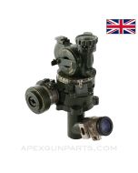 British 105mm L5 Pack Howitzer L1A1 Dial Optical Sight, w/ Transit Case *NOS*