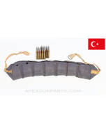 8mm Mauser (Rifle) - 70RD Bandolier Turkish Military Surplus, 5rd Clips, Steel Core, FMJ, 7.92x57 