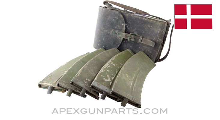 Madsen (5) Magazine Bundle, With Brazilian Leather Case, .30-06