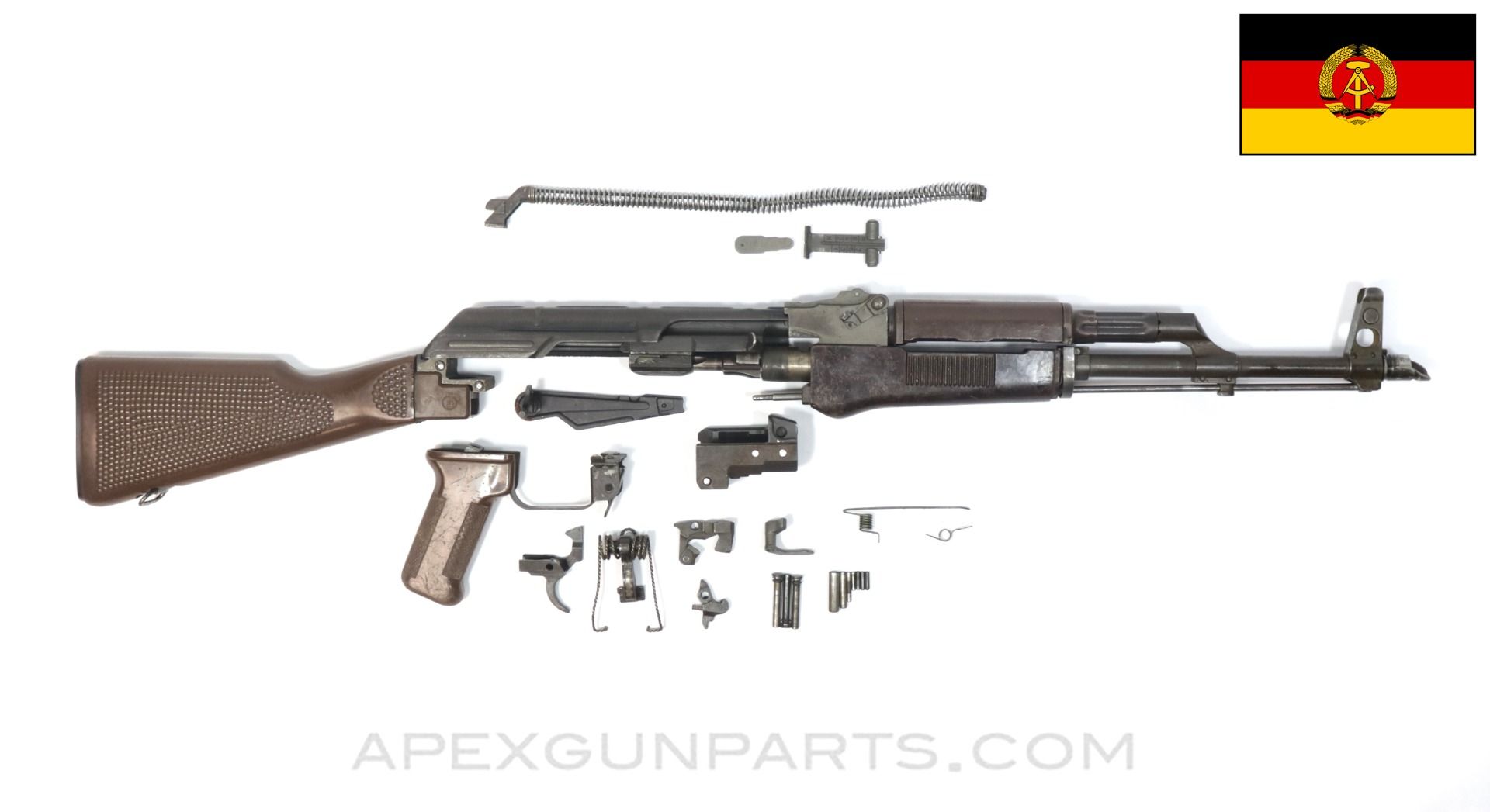 East German AK47 MPi KM brown plastic pebble texture Fixed Stock