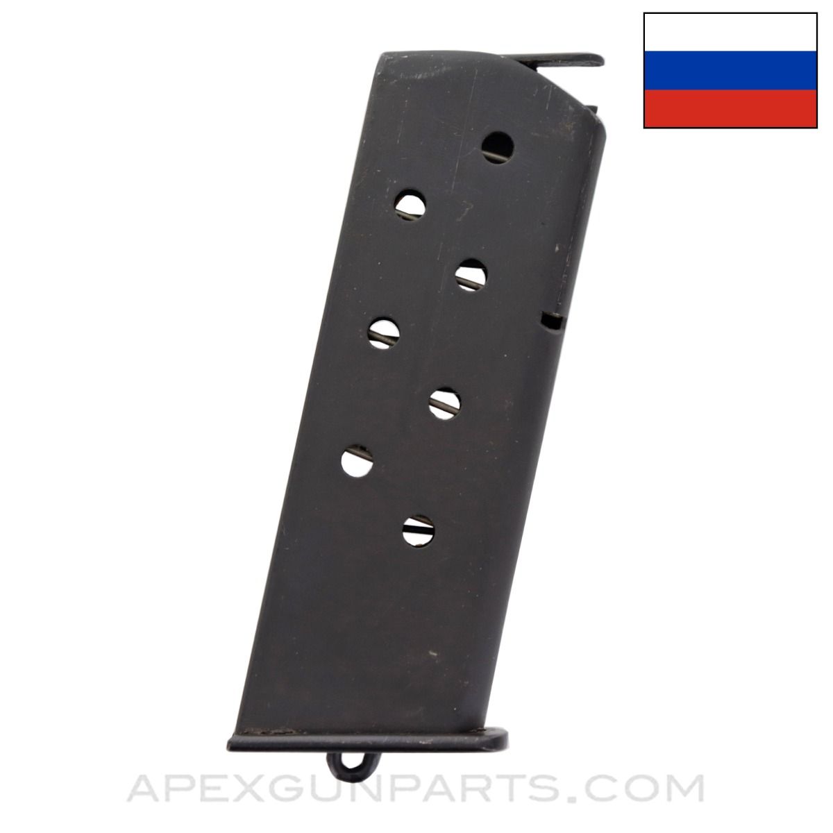 TT-33 Tokarev Magazine, w/ Lanyard Loop, 8rd, Blued, 7.62x25