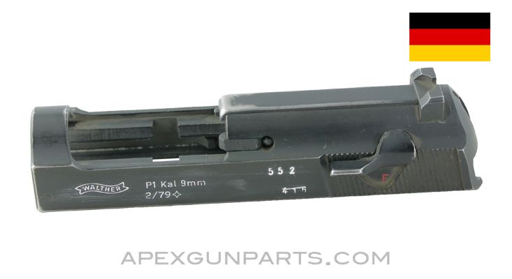 Walther P1 / P38 Pistol Slide Assembly, No Firing Pin, 9mm, Part