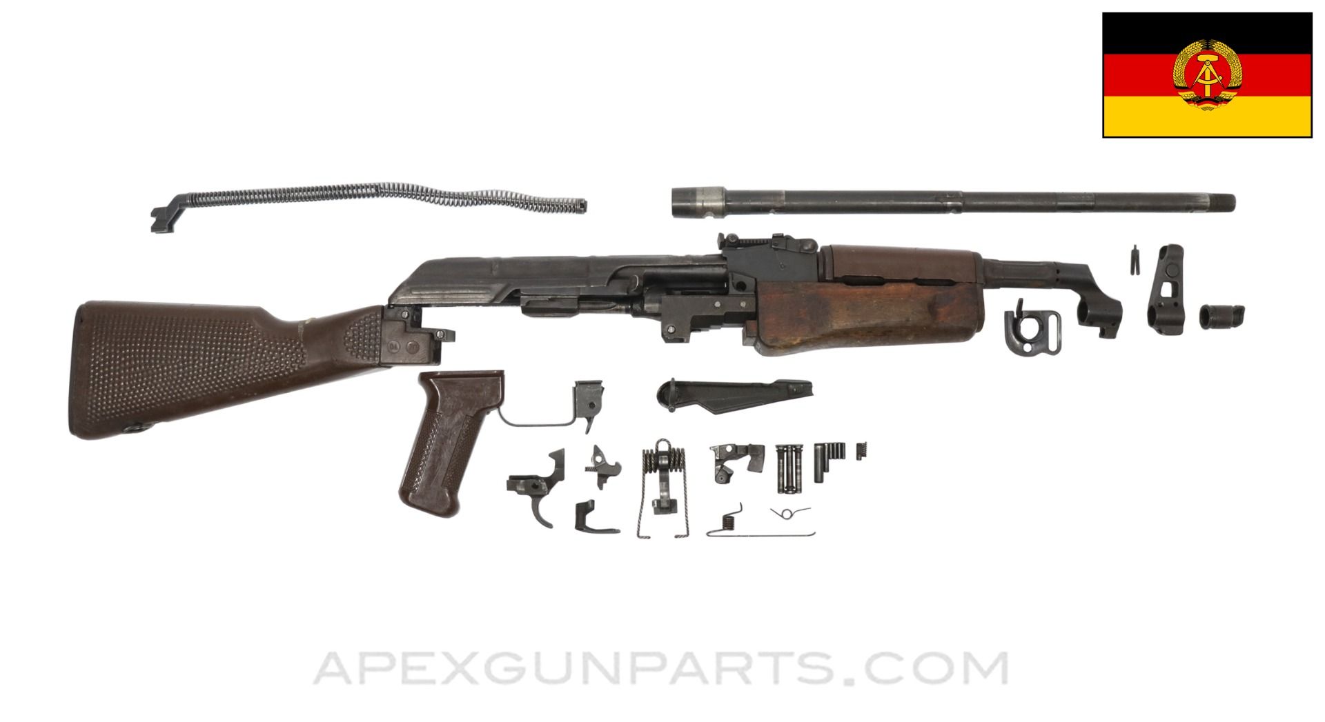 East German AK47 MPi KM brown plastic Pebble texture Fixed Stock