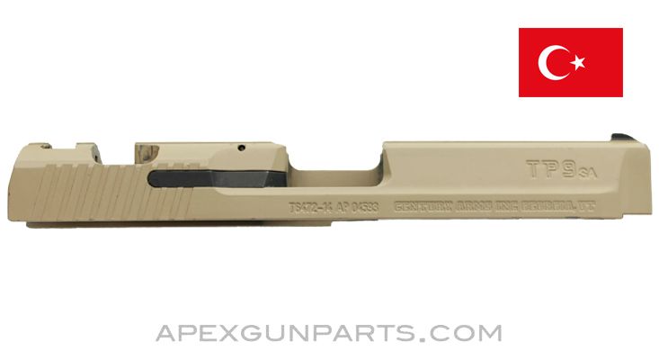 Canik TP9 SA Pistol Slide, 9x19, Desert Tan, w/ Front and Rear