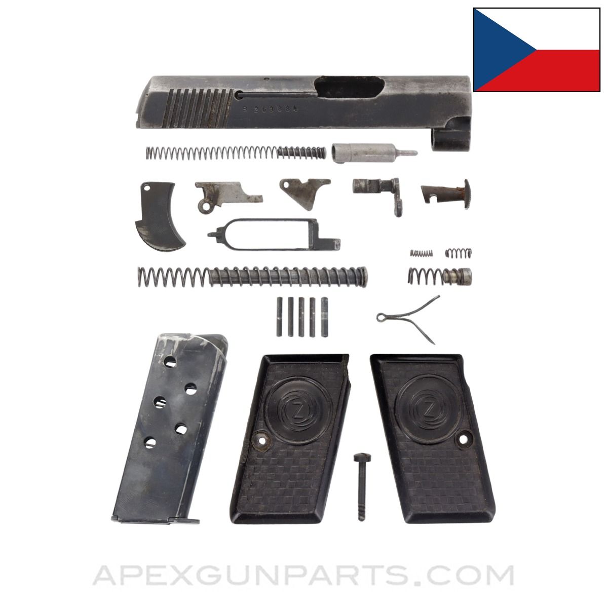 Czech CZ Model Z DUO (Q.V.) Pistol Parts Kit with 6rd Magazine and